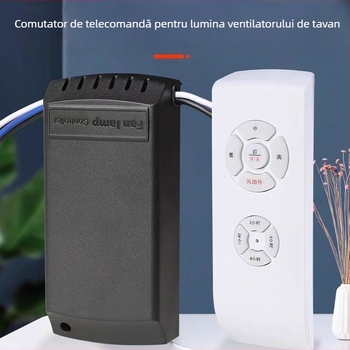 Sanyue Lighting Telecomandă pentru lumină și ventilator de tavan - receptor pentru ventilator de tavan, -40°C până la 85°C, întrerupător wireless