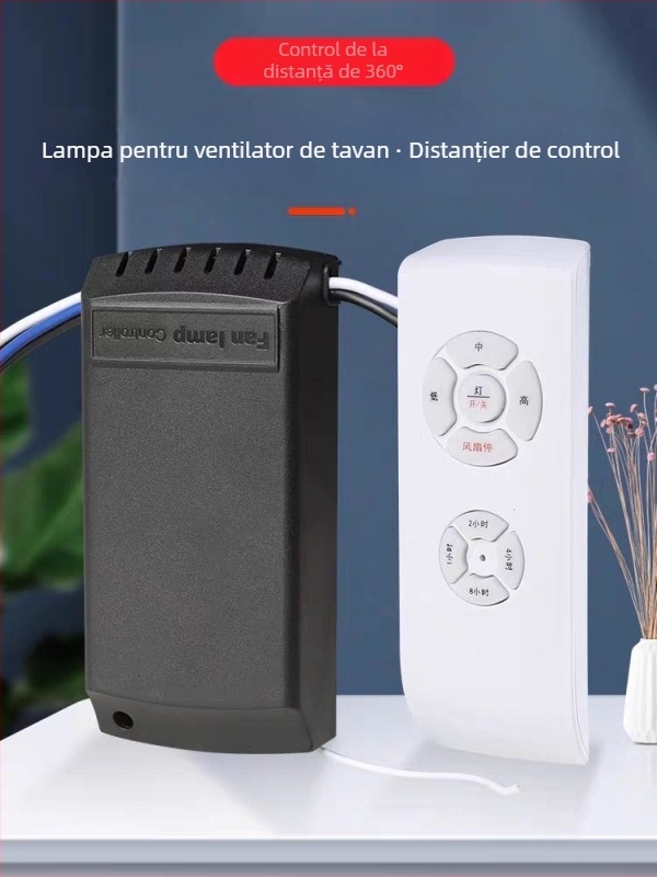 Sanyue Lighting Telecomandă pentru lumină și ventilator de tavan - receptor pentru ventilator de tavan, -40°C până la 85°C, întrerupător wireless