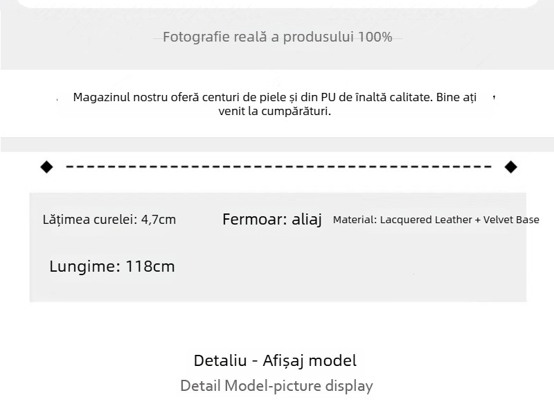 Curea din piele sintetică, cataramă netedă din aliaj, vară 2023