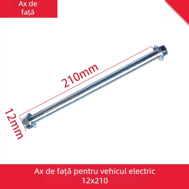 Ax frontal pentru biciclete electrice și motociclete | Aliaj de zinc | Componentă a cadrului, compatibilă cu roata din față