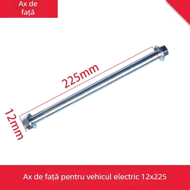 Ax frontal pentru biciclete electrice și motociclete | Aliaj de zinc | Componentă a cadrului, compatibilă cu roata din față