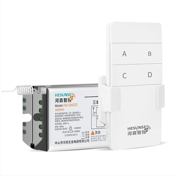 Comutator de control pentru iluminat, wireless, trei căi, fără cabluri, pentru LED, consum redus, întrerupător cu patru secțiuni