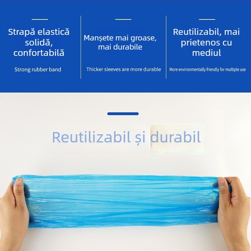 Mâneci de unică folosință din PE pentru bucătărie — impermeabile, rezistente la ulei și uzură, îngroșate pentru spălat vase