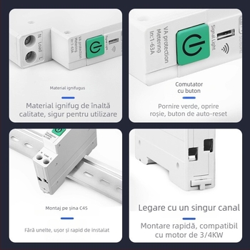 Comutator WiFi cu control de la distanță, montaj 118×72 mm, panou ABS, AC220-240V, 5A