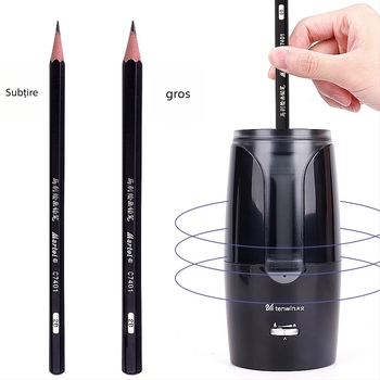 Ascuțitoare electrică de creioane TEN-WIN Astronomy 8028, corp din plastic, design geometric, mecanism cu tijă triunghiulară