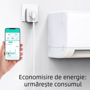 Priză inteligentă pentru aer condiționat — 16A, AC110/250V, 2200W, corp din cupru, 89 g