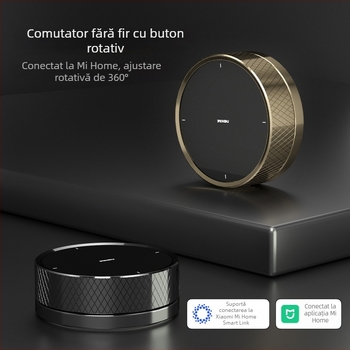 Intrerupător rotativ inteligent E6 — integrare cu aplicația Mijia, control wireless al scenelor, reglare fără trepte a iluminării și conectare la perdele
