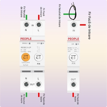 Întrerupător inteligent de circuit WiFi, cu control de la distanță prin telefon mobil și temporizator, 220V AC, 63A, reglabil până la 15000W