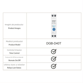Întrerupător inteligent WiFi pentru circuite DC 8-90V, control de la distanță prin aplicație, temporizare