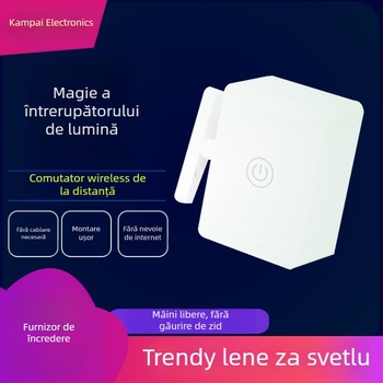 Comutator wireless cu telecomandă pentru uz interior, -10°C până la 45°C, certificat pentru curent slab