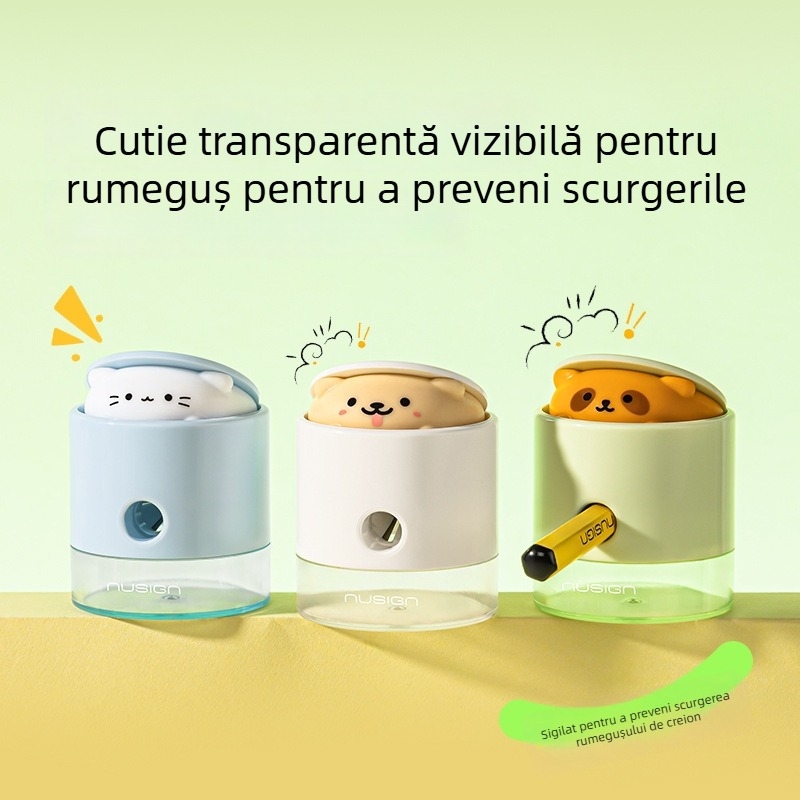 Deli Q073 Ascuțitoare de creioane Pop-Up, cu ascuțirea vârfului, design drăguț pentru elevi