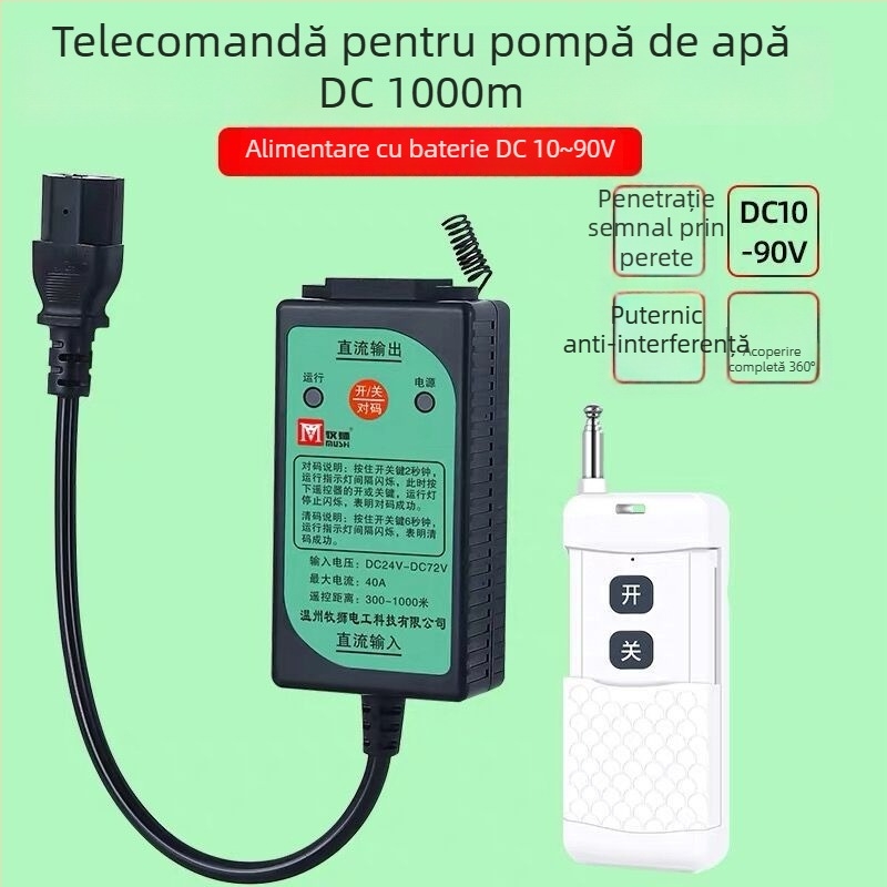 Intrerupător cu telecomandă wireless, priză cu 5 pini, pentru pompe de apă, certificat CCC, temperatură de funcționare -20 până la 70 °C