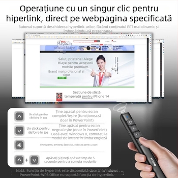Bias Bi19 stilou laser pentru răsfoire pagini cu pointer laser