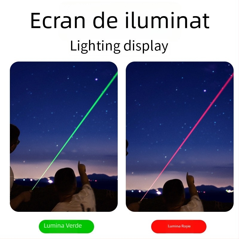 Pix laser cu surse duale de lumină, reîncărcabil, corp din aliaj de aluminiu, imprimare logo disponibilă, personalizare