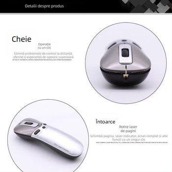 Stilou laser pentru prezentări cu conectivitate 2.4G pentru Android, schimbarea paginilor PPT – model Pr05, Sibote