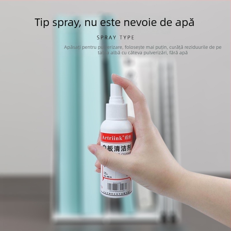 Shield Spray de curățare pentru tablă albă – suprafață de ștergere din plastic, recipient din sticlă