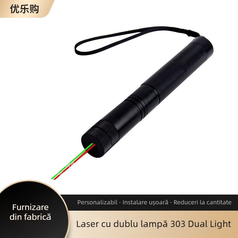 Lumină laser portabilă 303 cu lampă dublă, corp din aliaj de aluminiu, testarea bijuteriilor