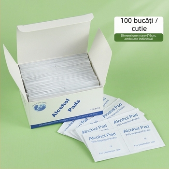 Șervete cu 75% etanol – All-in-One set pentru curățare: telefon, unghii și accesorii pentru urechi, curățare și dezinfectare