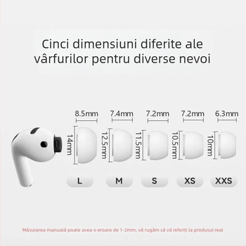 AirPods Pro 3 capete din silicon pentru urechi – accesorii înlocuire, reducere zgomot 30%, izolare sonoră, îmbunătire calitate sunet