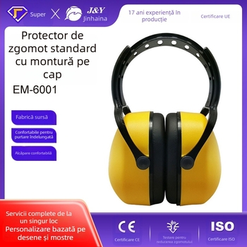 Protecție auditivă ABS pentru studiu și somn, izolare fonică, fixare pe cap, căptușeală din burete, EM-6001, 27dB SNR / 30dB NNR