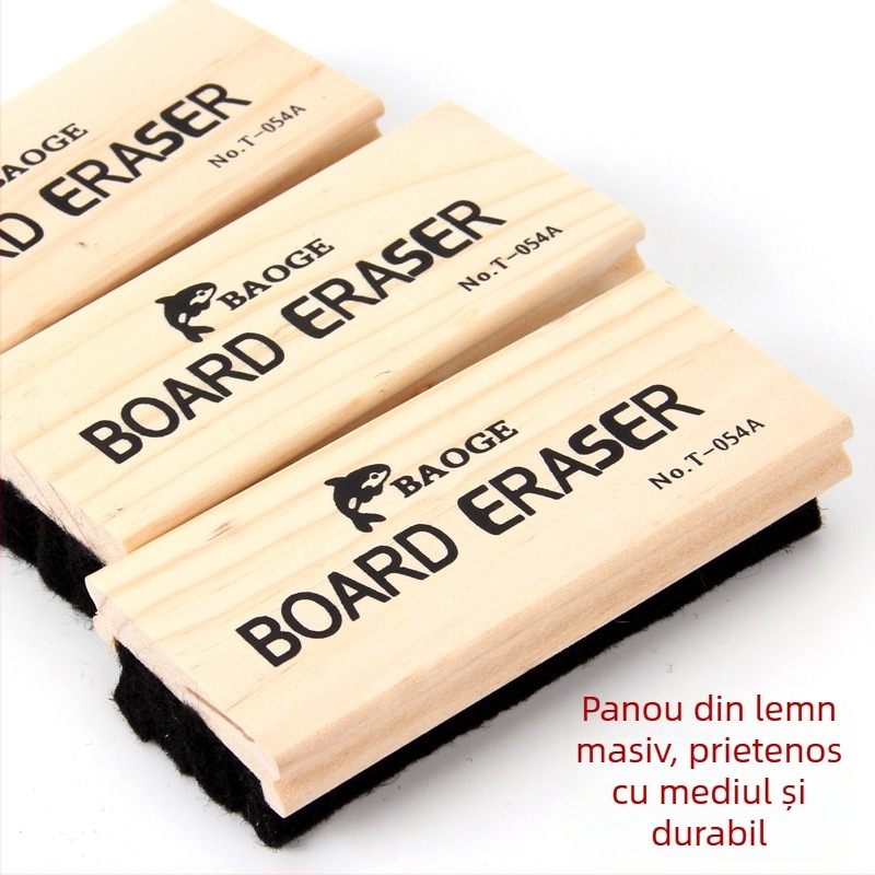 Platinology Radieră din lemn pentru tablă albă, cu suprafață din fetru, anti-static, imprimare logo