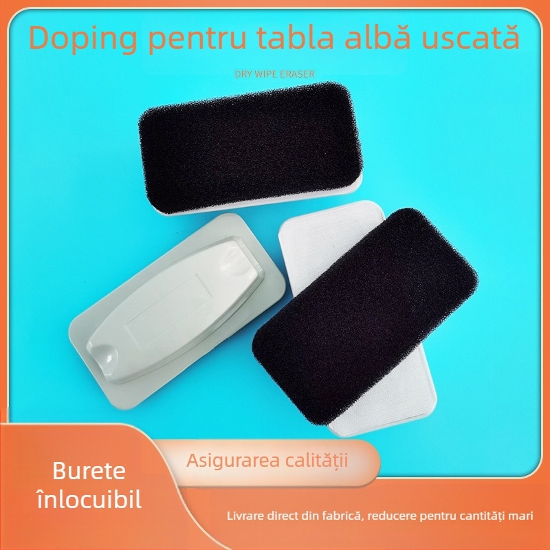 Radieră pentru tablă albă/tablă neagră cu spate din plastic și suprafață din burete, brand New Magnetic Sink, origine China