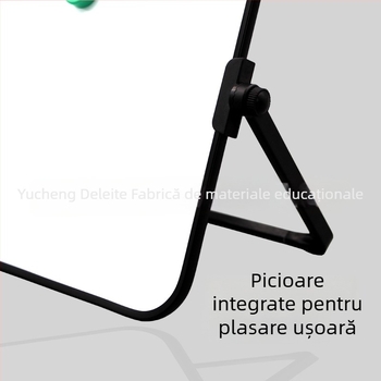 Tablă magnetică dublu-fațetă pentru birou, cu cadru din plastic și panou din metal — Instrument educațional pentru copii