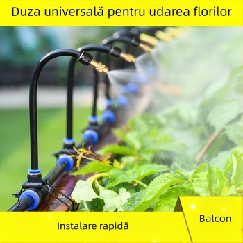 Skypace Dispozitiv de udare pentru flori, cu sistem de picurare prin micro-tuburi și pulverizare, pentru uz casnic pe balcon, în grădină și la ghivece.