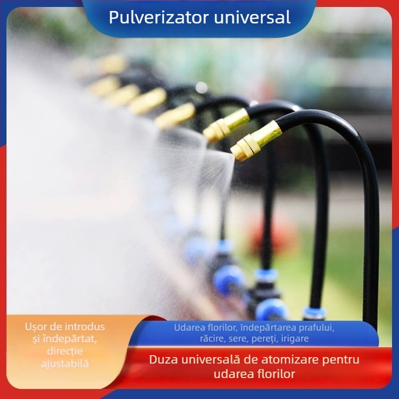 Skypace Dispozitiv de udare pentru flori, cu sistem de picurare prin micro-tuburi și pulverizare, pentru uz casnic pe balcon, în grădină și la ghivece.