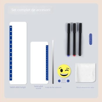 Tablou de note magnetic bidirecțional pentru monitorul calculatorului, șters, din material regenerabil