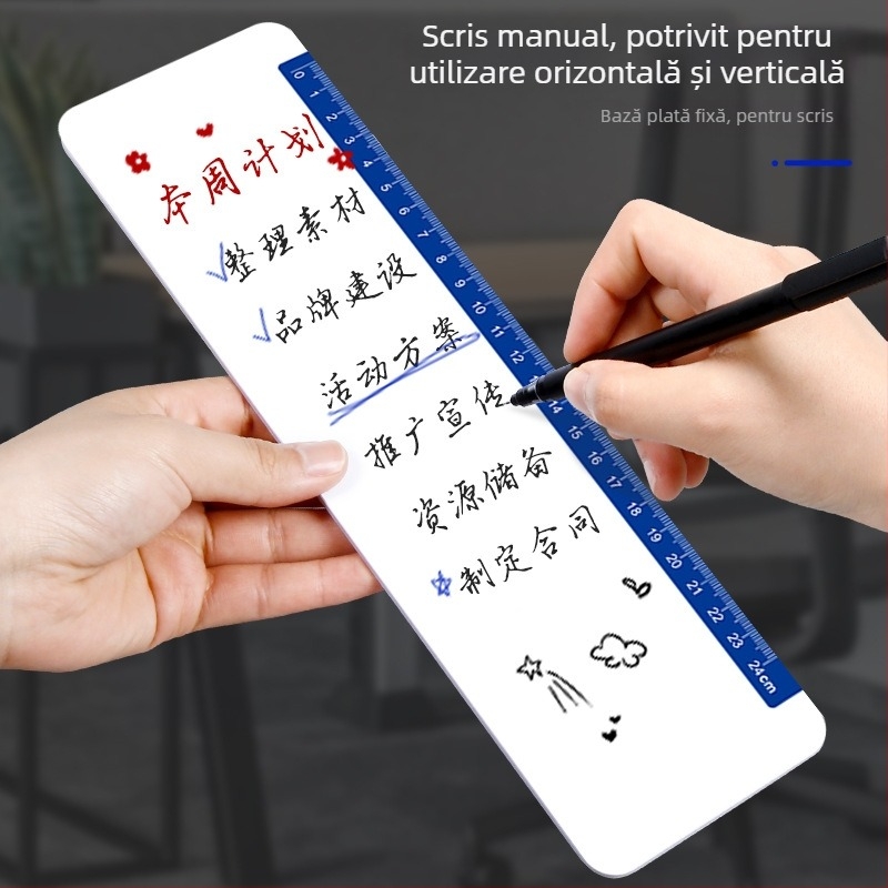 Tablou de note magnetic bidirecțional pentru monitorul calculatorului, șters, din material regenerabil