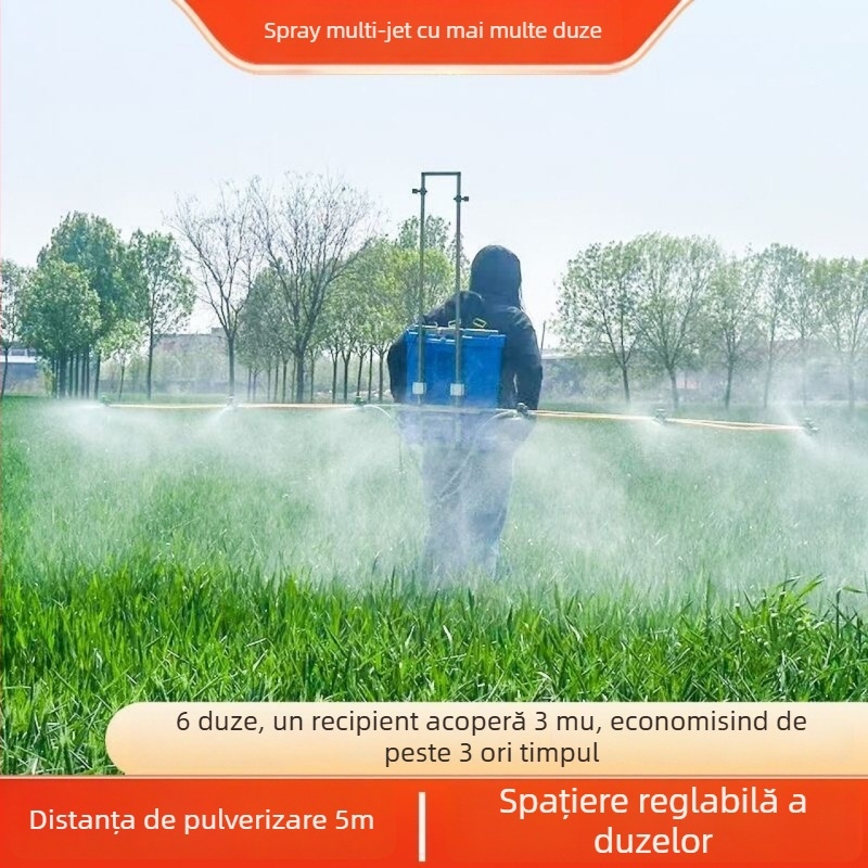 Stropitor electric pentru spate cu duze multiple, înălțime reglabilă și braț telescopic