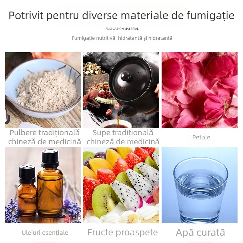 Xikabon/b&g Dispozitiv casnic de aburi pentru nas și față, cu pulverizare pe bază de plante, abur fierbinte, 61–120 s timp de ceață, 5+ niveluri