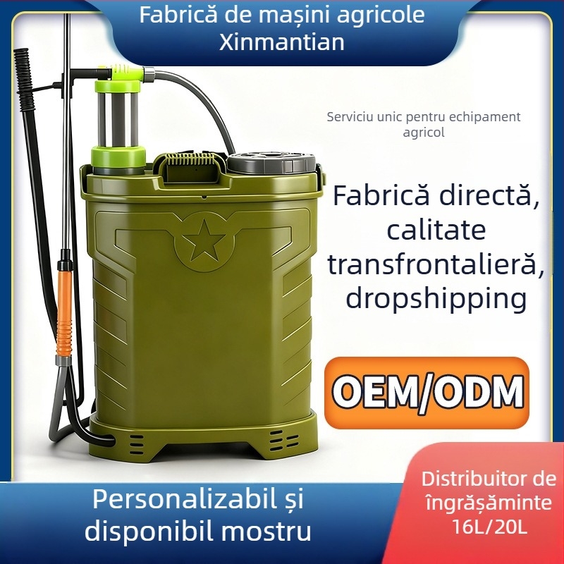 Xinmantian stropitor de spate pentru agricultură, pulverizator manual cu 2 duze, dimensiuni 380×210×490 mm, protecția plantelor