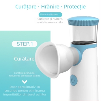 Atomizor ocular pentru îngrijire acasă, cu pulverizare rece | baterie încorporată 300–500 mAh, autonomie 1–3 ore, timp de ceață ≤10 s