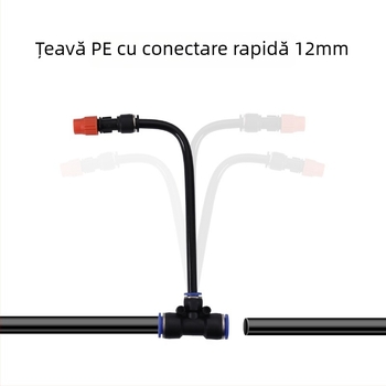 Furtun PE cu duză universală pentru irigare (Material: PE; Tip: conductă/furtun de apă; Aplicații: grădinărit casnic, producție agricolă, spații verzi publice, producție horticulturală)
