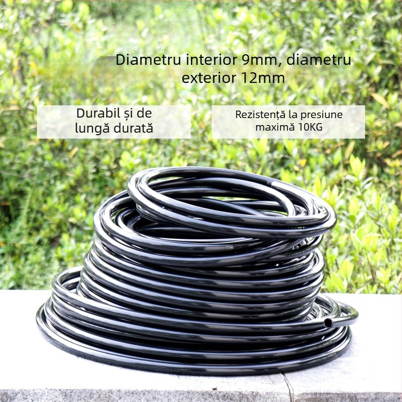 Furtun PE cu duză universală pentru irigare (Material: PE; Tip: conductă/furtun de apă; Aplicații: grădinărit casnic, producție agricolă, spații verzi publice, producție horticulturală)