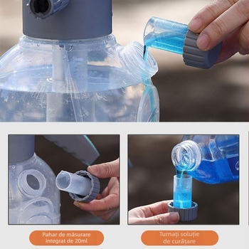 Stropitoare cu deschidere laterală / sticlă spray — plastic PP+PE, multifuncțional pentru udare, curățare și spălare auto