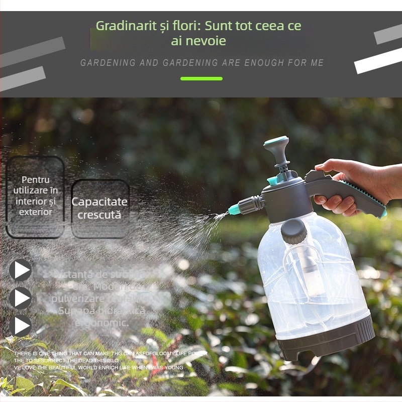 Stropitoare cu deschidere laterală / sticlă spray — plastic PP+PE, multifuncțional pentru udare, curățare și spălare auto