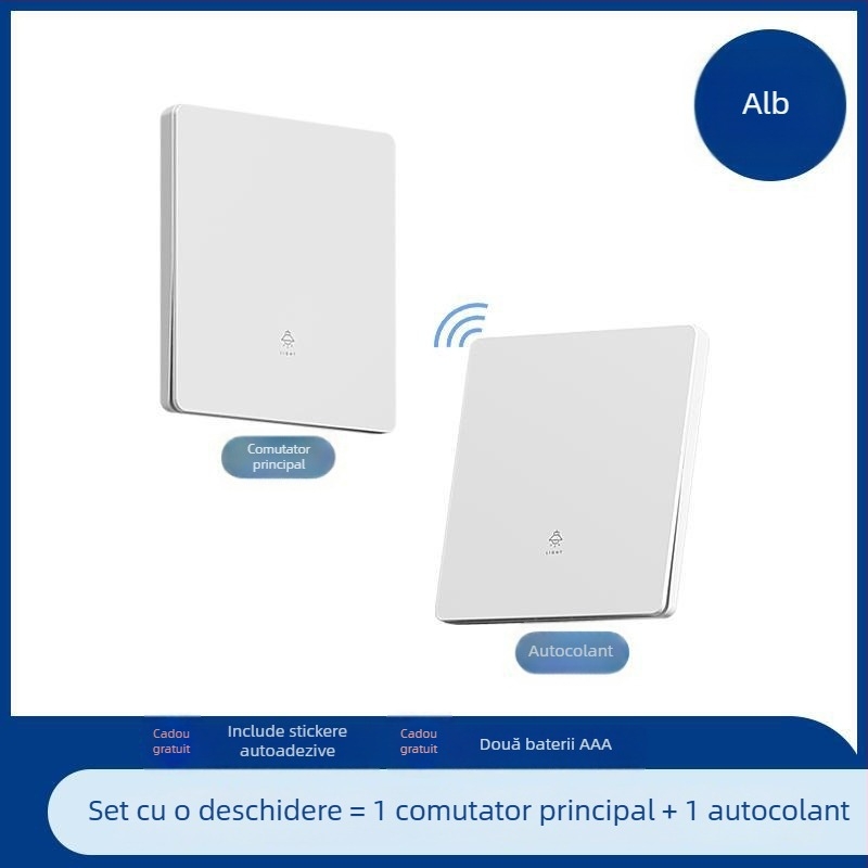 Comutator wireless cu telecomandă pentru iluminat – pentru uz casnic și de birou – temperatură de funcționare -20 până la 50 °C