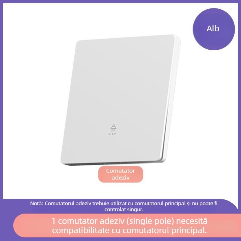 Comutator wireless cu telecomandă pentru iluminat – pentru uz casnic și de birou – temperatură de funcționare -20 până la 50 °C