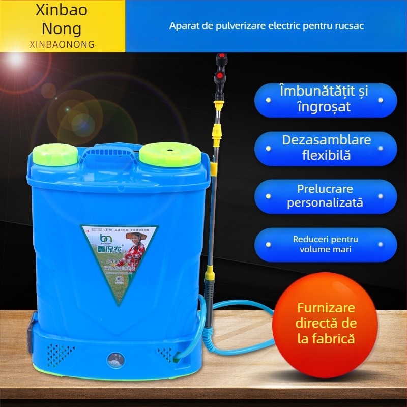 Spray electric tip rucsac pentru dezinfectare, protecția plantelor – Brand Xin Baonong – Viteza 6000 – Garanție post-vânzare de 2 ani