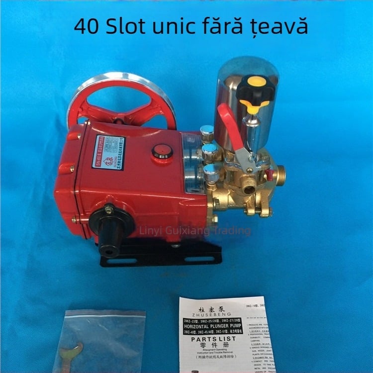 Tip 40 Pompă cu plunjer cu trei cilindri pentru stropit — Sunong, debit 34-39, pentru protecția plantelor, 1 an de asistență post-vânzare