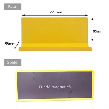 Suport magnetic pentru markere pe tablă albă – Rubber Magnet, Model Mare, Aluminiu, Pătrat, 0,125 kg