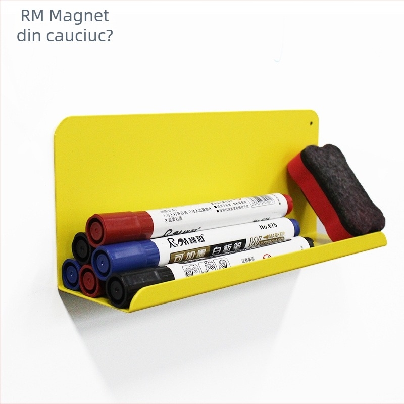 Suport magnetic pentru markere pe tablă albă – Rubber Magnet, Model Mare, Aluminiu, Pătrat, 0,125 kg