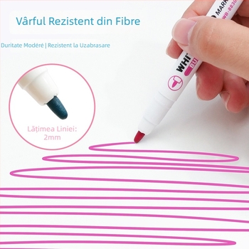 Set marker magnetic pentru tablă albă, vârf pensulă, pe bază de apă, ștergibil, grosime linie 2.0 mm