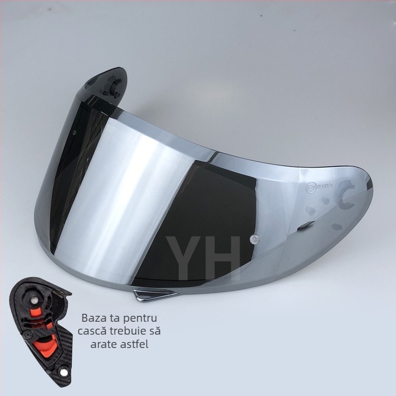 Lentilă de cască V12b pentru cască full-face – protecție UV, protecție împotriva ploii, material PC