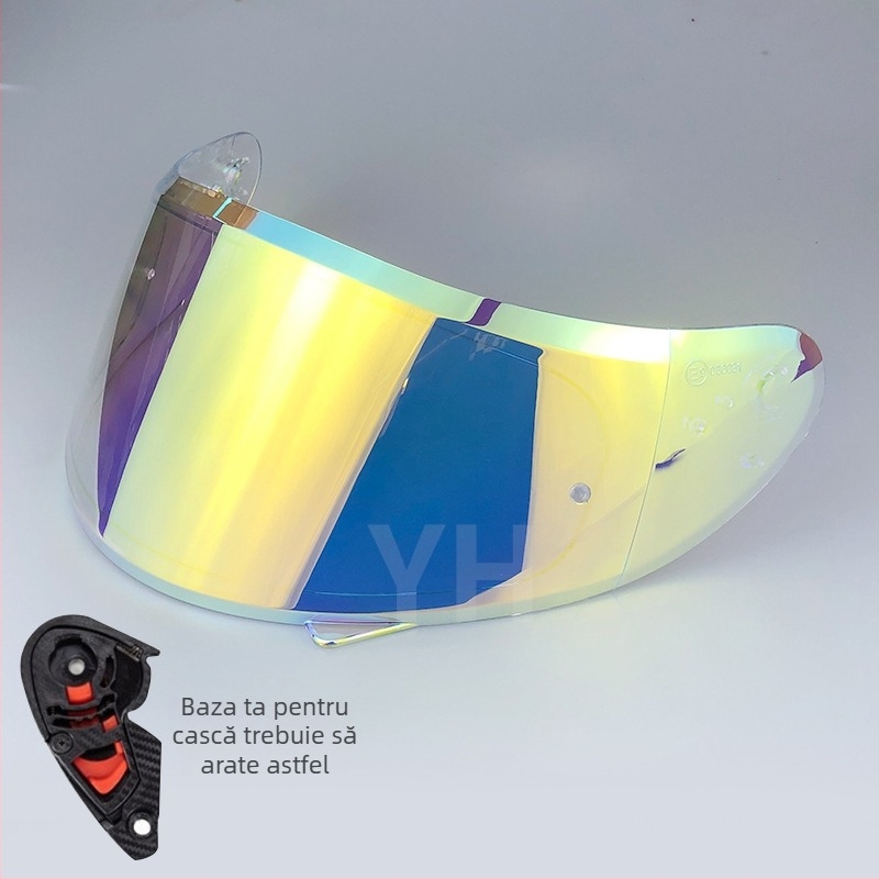 Lentilă de cască V12b pentru cască full-face – protecție UV, protecție împotriva ploii, material PC