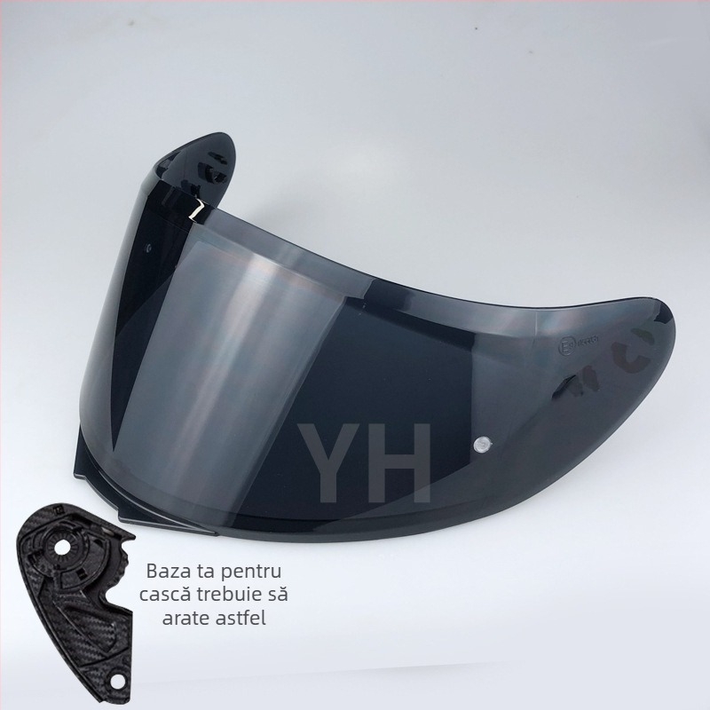 Lentilă de cască V12b pentru cască full-face – protecție UV, protecție împotriva ploii, material PC