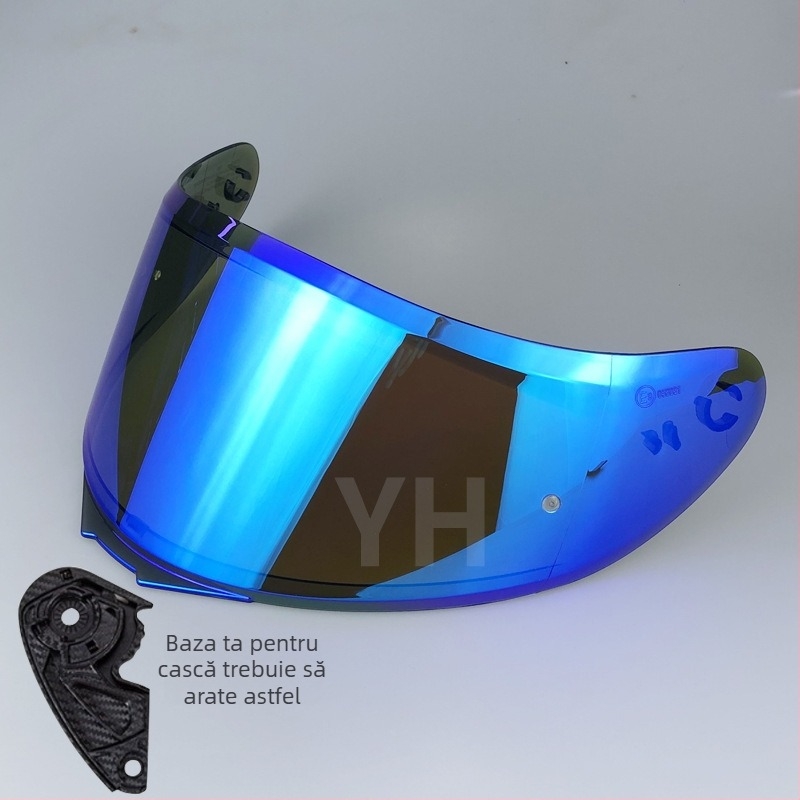 Lentilă de cască V12b pentru cască full-face – protecție UV, protecție împotriva ploii, material PC